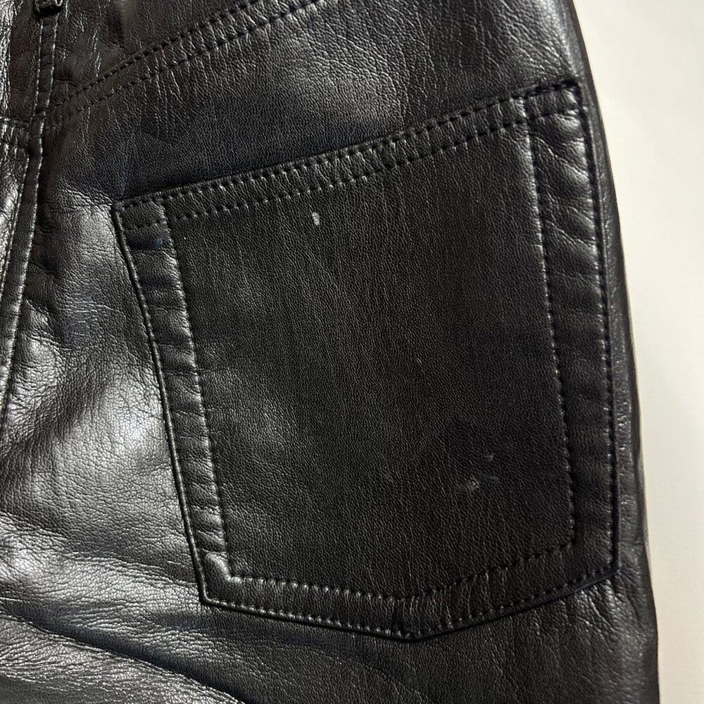 Aritzia Wilfred Melina Vegan Leather Pant SIZE 2 Black High Waist Straight Leg - Picture 5 of 12